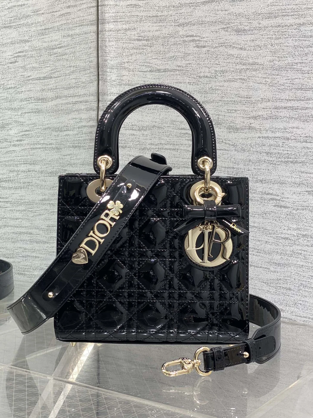 Dior Small Lady Dior bag in Black Patent