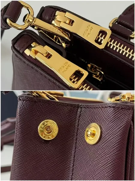 Prada Galleria small burgundy Saffiano leather Bag product view 9