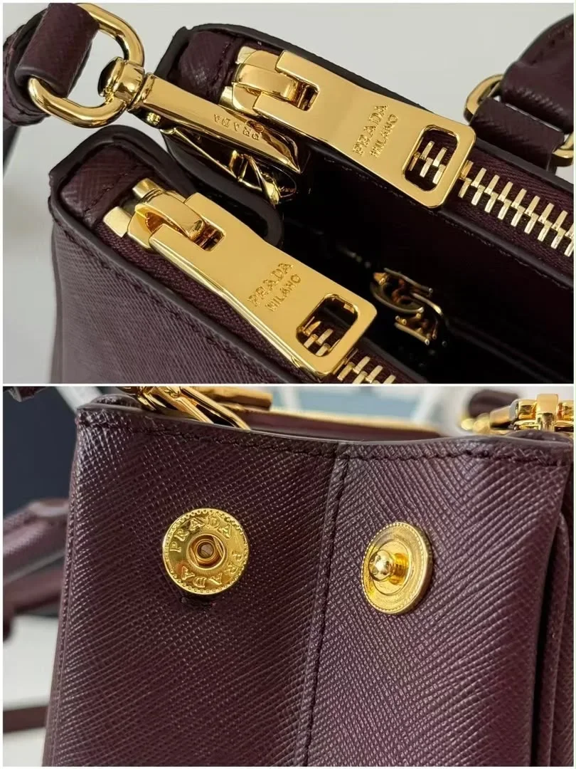 Prada Galleria small burgundy Saffiano leather Bag product view 9