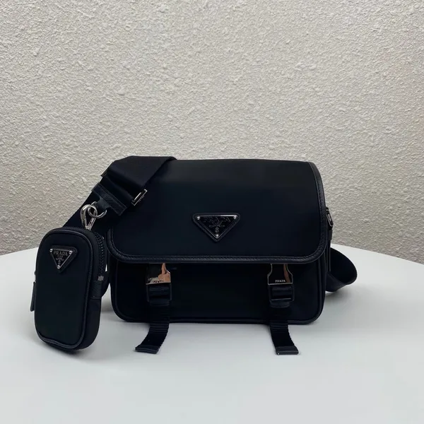 Prada Messenger Bag 22 In Black Re-Nylon product view 1