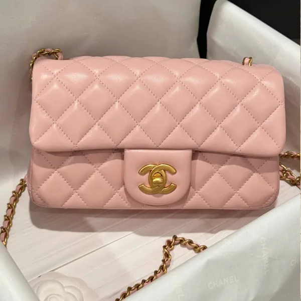 Chanel Classic Bell Bag Handbags Woman’s Pink Sheepskin 20 cm product view 1