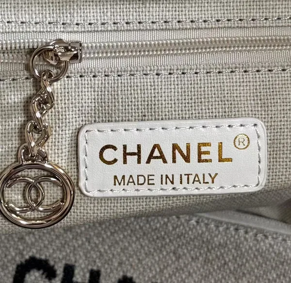 Chanel Deauville Tote in beige and black product view 7