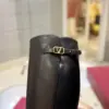 Valentino Women Black Leather Knee High Boots product view 2