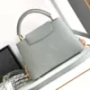 Louis Vuitton Capucines BB Woman’s Grey Blue Handbags 27x18x9cm product view 3
