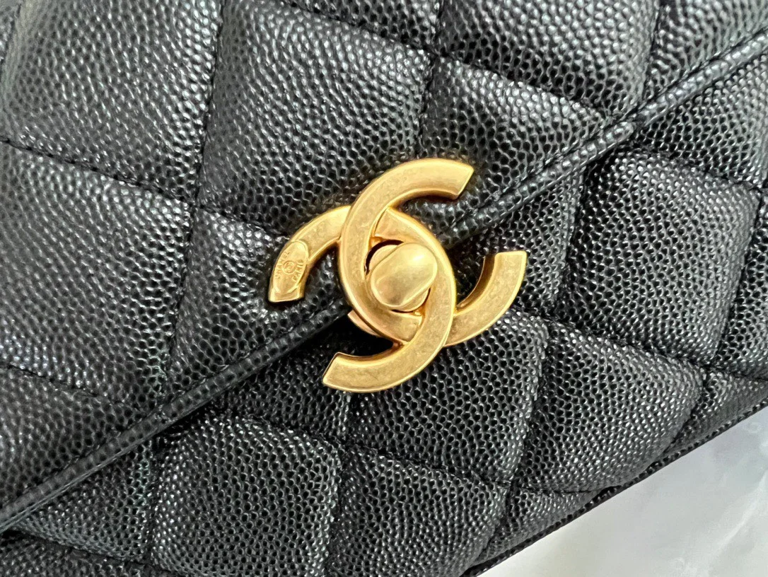 Chanel Handle Woman’s Handbags Demi Lock Gold With Leather 19 cm product view 5