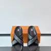 Louis Vuitton Men Black Multicolor Canvas Slides product view 6