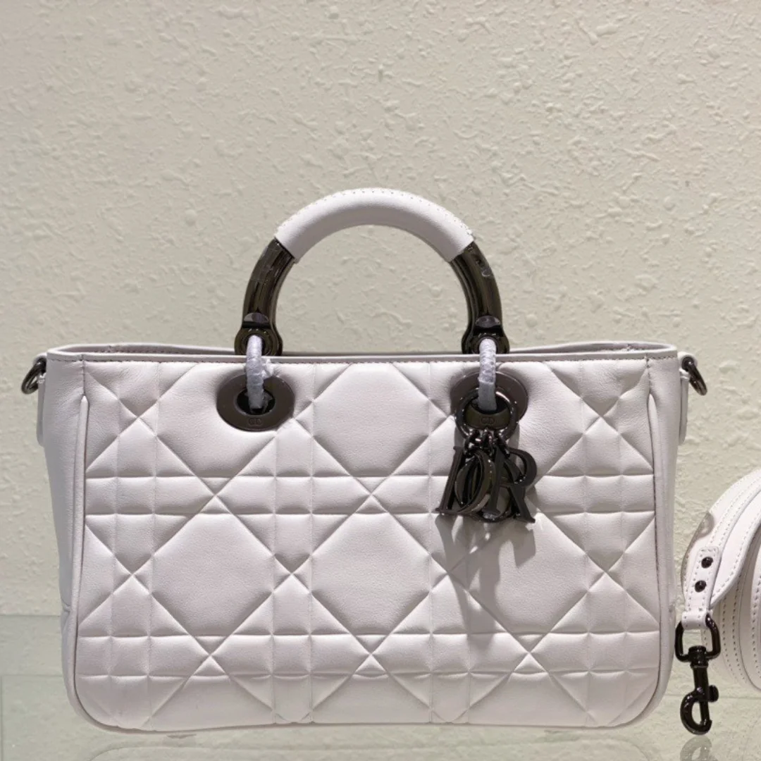 Dior Lady Branded Women’s Handbag Light Purple 24x18cm product view 1