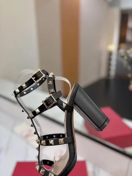 Valentino Rockstud block heel black product view 6