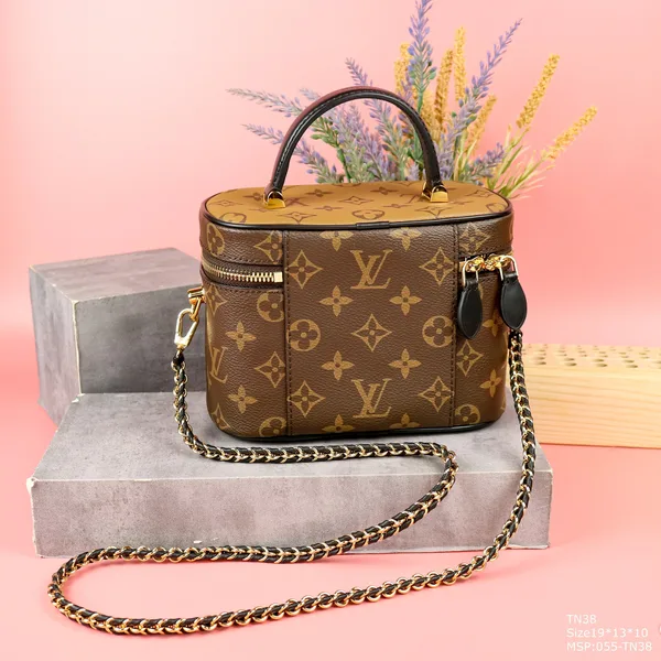 Louis Vuitton Clutch Box Bag Brown 19x13x10cm product view 4