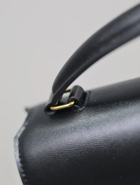 Saint Laurent Cassandra Top Handle Bag Medium Black Smooth Lambskin Gold Hardware product view 7