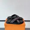Louis Vuitton Men Black Multicolor Canvas Slides product view 1