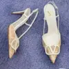 Valentino Women White Mesh Slingback Pumps product view 5