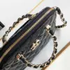 Chanel Alma Mini Shiny Leather Handbags Black Lock Gold 12 cm product view 6