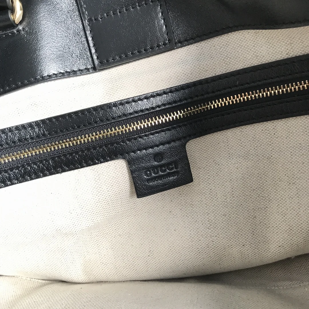 Gucci Brown Large GG Canvas 1955 Horsebit Chain Tote Beige product view 6