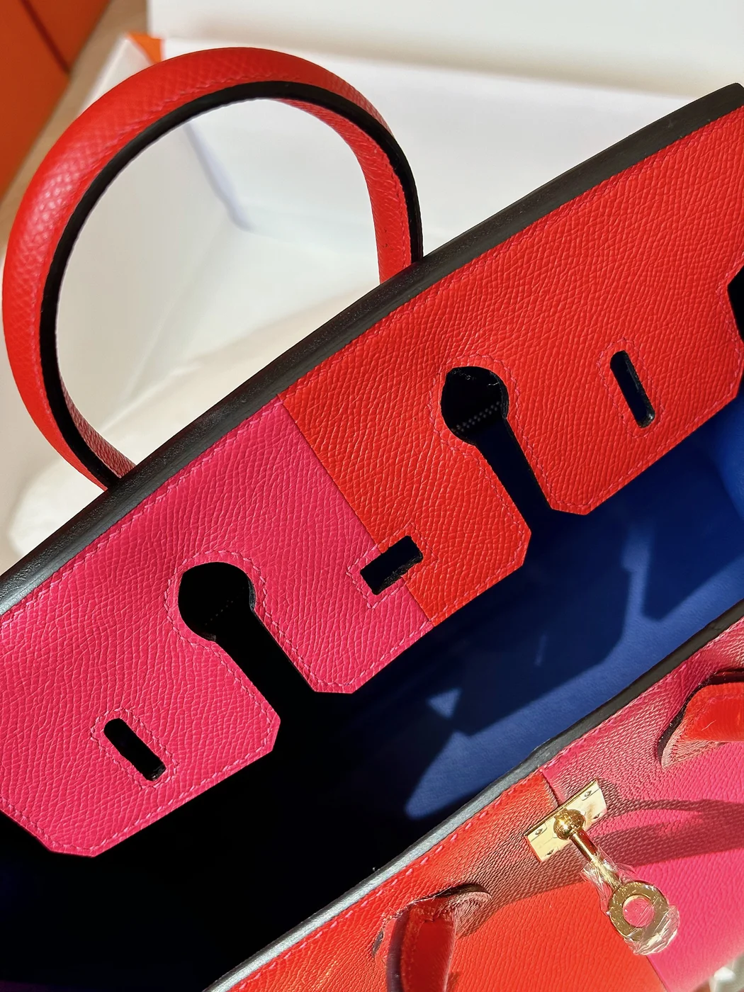 Hermès Birkin 25 Pink/Red Epson Leather Gold Hardware Bag product view 6