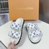 Louis Vuitton Women White Printed Fabric Sandals product view 5