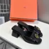 Hermès Women Black Leather Mules product view 3