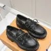 Louis Vuitton Women Black Leather Chunky Loafers product view 3