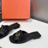 Hermès Women Black Leather Slippers product view 3