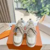 Louis Vuitton Women Beige Mesh Leather Sneakers product view 5