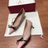 Valentino Women Pink Leather Bow Detail Kitten Heel Pumps product view 6