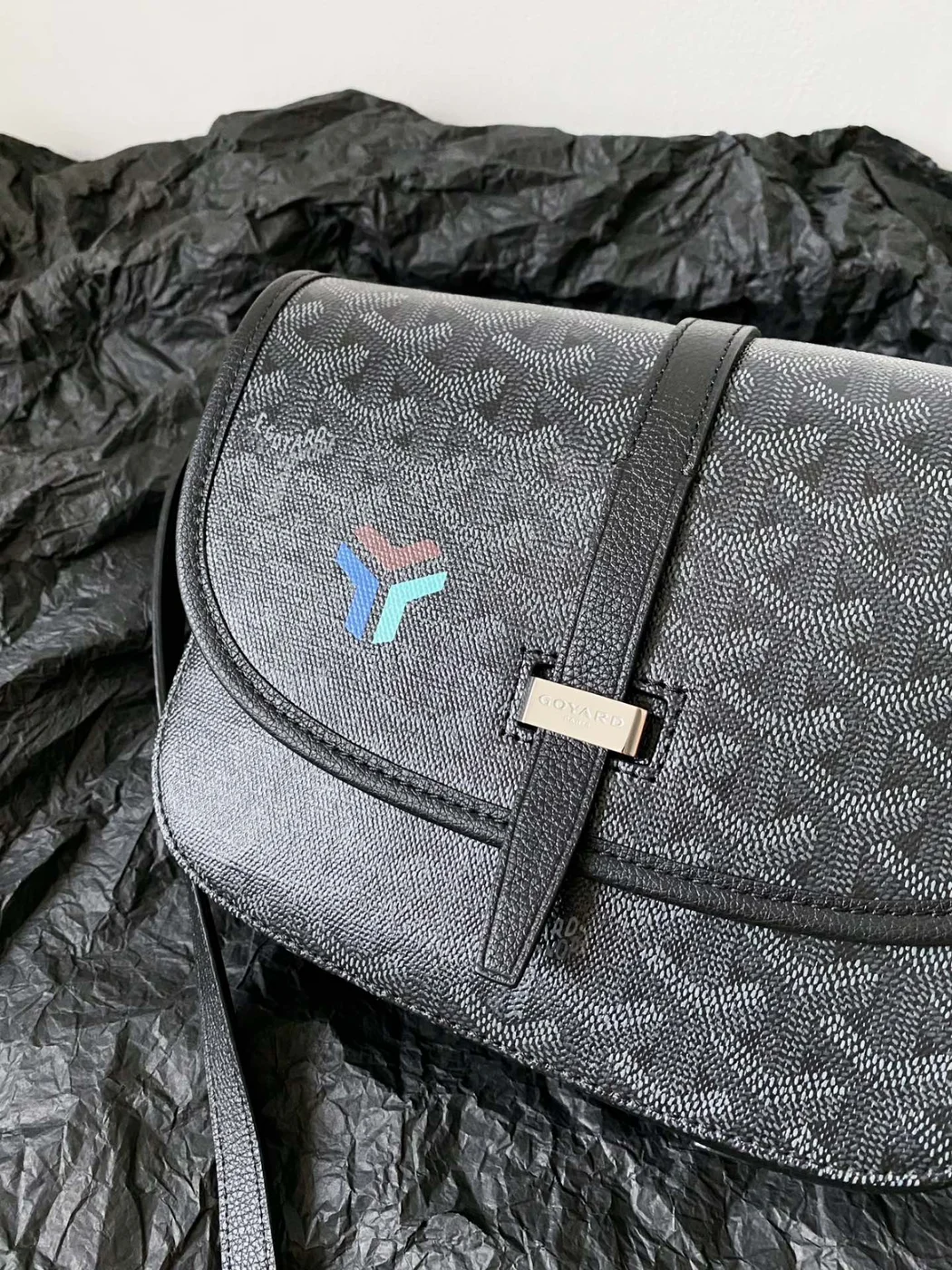 Goyard Goyardine Belvedere III PM Messenger Bag Jet Black product view 3