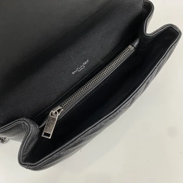 Saint Laurent medium College leather cross body bag In Black product view 5