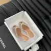 Chanel Women Beige Mesh And Leather Mules product view 1