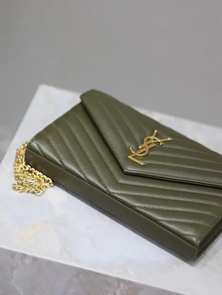 Saint Laurent chain wallet dark green Bag product view 6