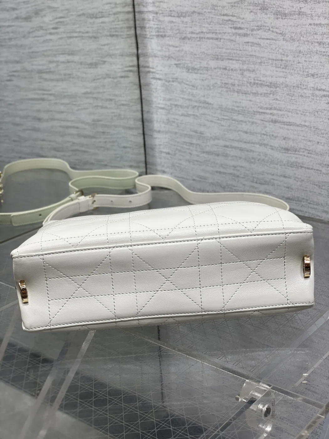 Dior Trianon Bag in White Gold Hardware product view 5
