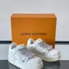 Louis Vuitton Men White Leather Sneakers With Black Splatter product view 5