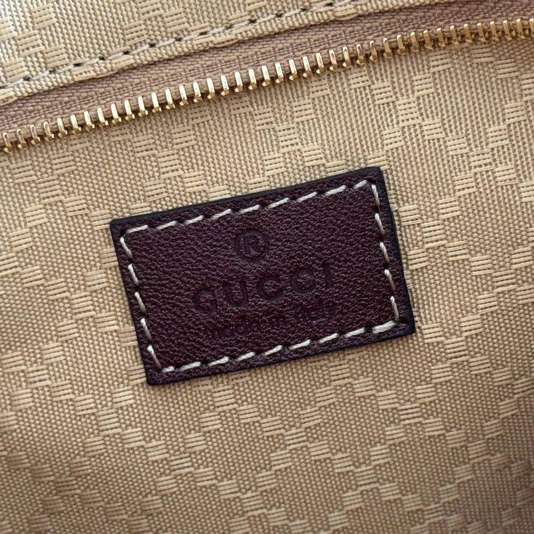 Gucci 25S Jackie Monogram 28 cm In Light Brown Canvas And Calfskin Bag product view 9