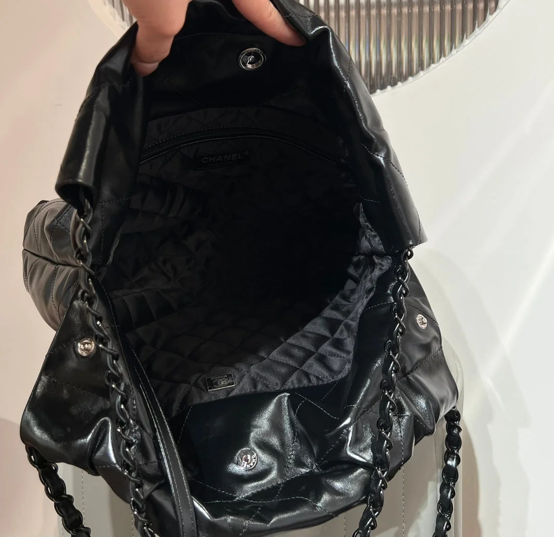 Chanel 22 Bag Black with Black Hardware product view 4