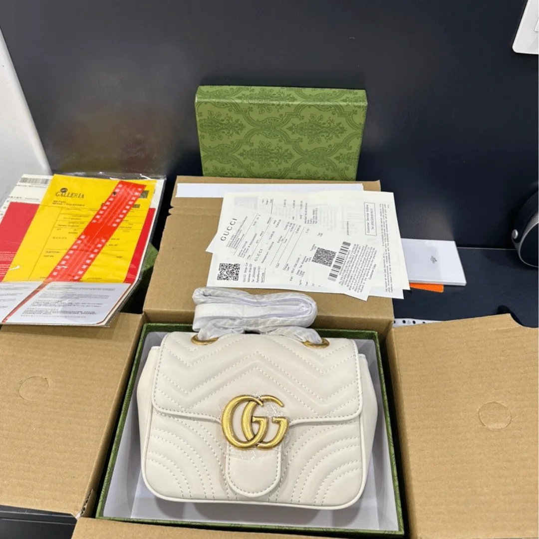 Gucci Marmont White Women’s Handbag 22 cm product view 1