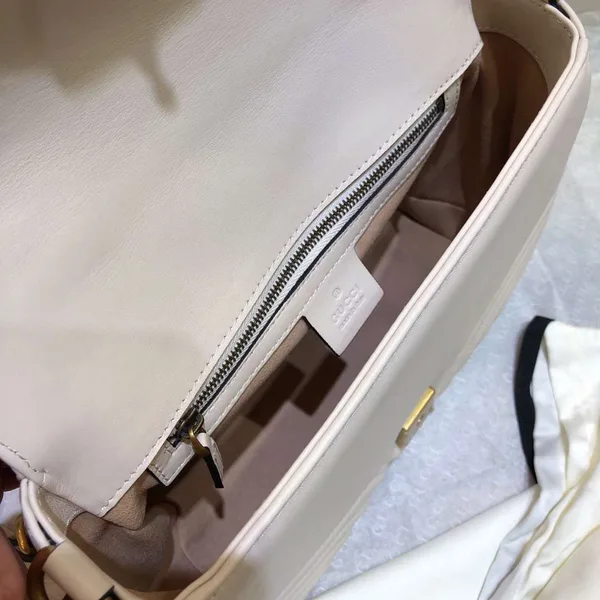 Gucci Marmont Top Handle Handbag White 27 cm product view 3