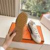 Hermès Women White Suede And Mesh Sneakers product view 2