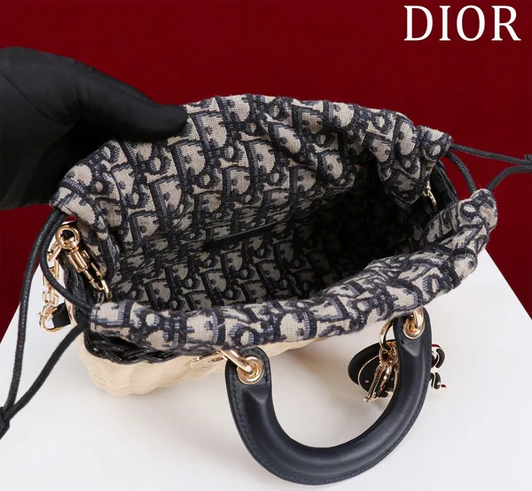 Dior D-Joy Lady Wicker Handbag 22 cm product view 3