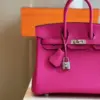 Hermès Birkin 25 Pink Togo leather Palladium Hardware Bag product view 2