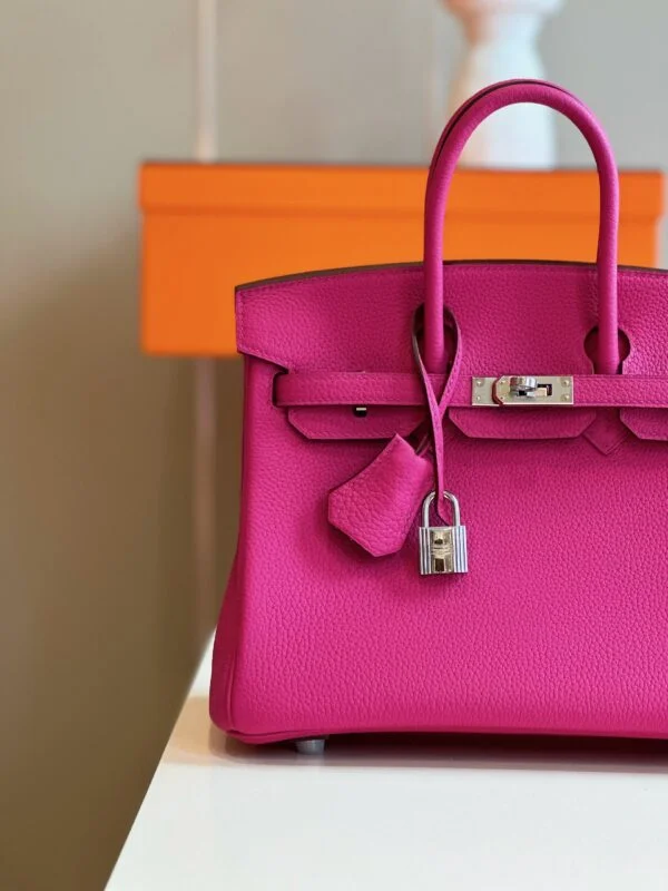 Hermès Birkin 25 Pink Togo leather Palladium Hardware Bag product view 2