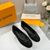 Louis Vuitton Women Black Mesh Ballet Flats product view 4