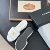 Chanel Women White Quilted Leather Slides product view 5
