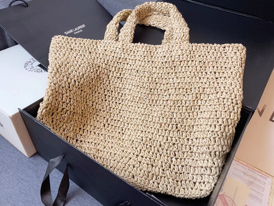 Saint Laurent Rive Gauche Linen Tote Bag product view 2
