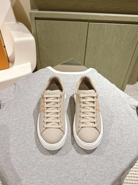 Louis Vuitton Women Beige Canvas Sneakers product photo