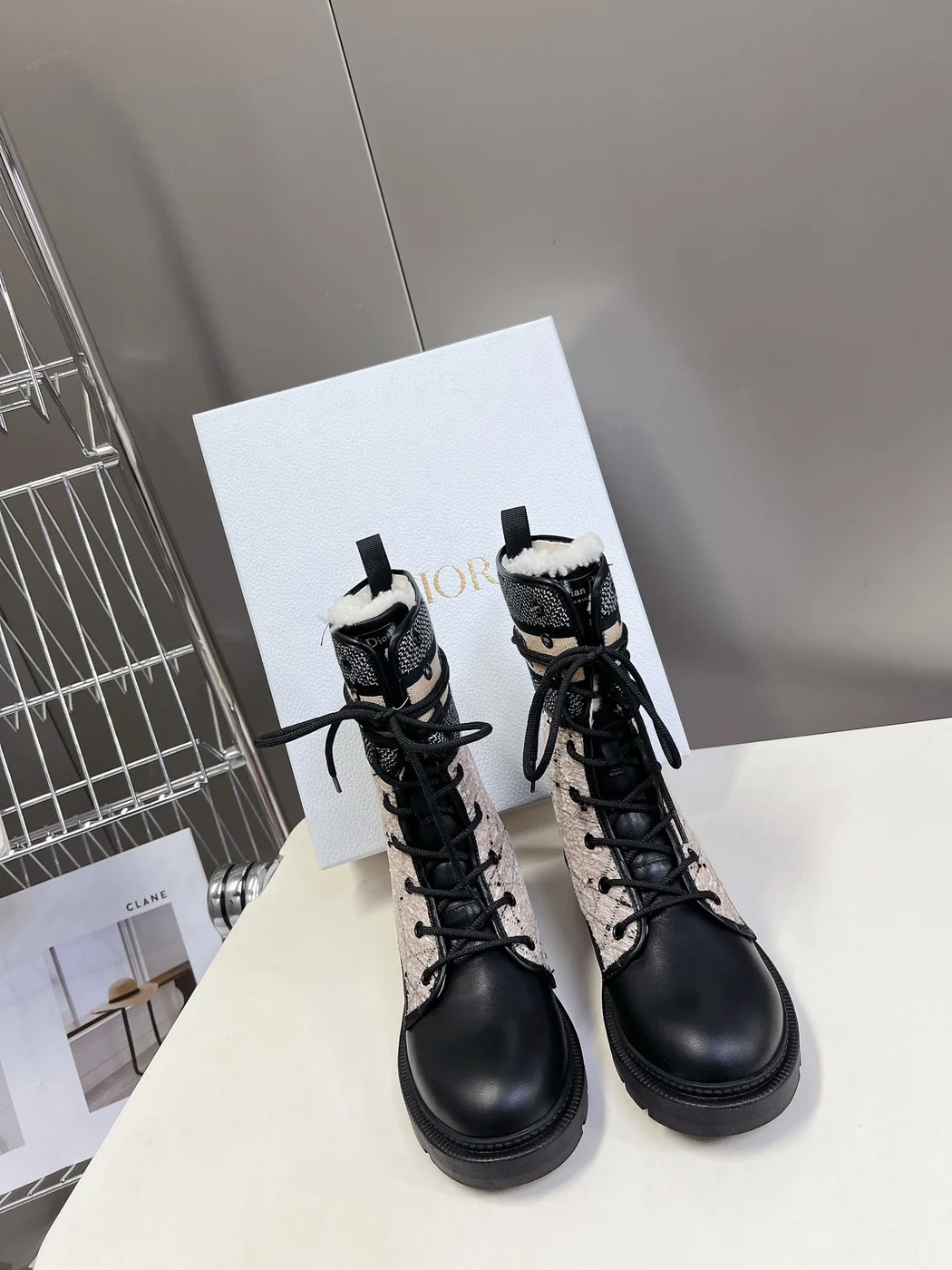 Dior D-Major ankle boots in black calfskin product view 5