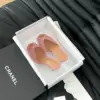 Chanel Women Pink Leather Kitten Heel Mules product view 1