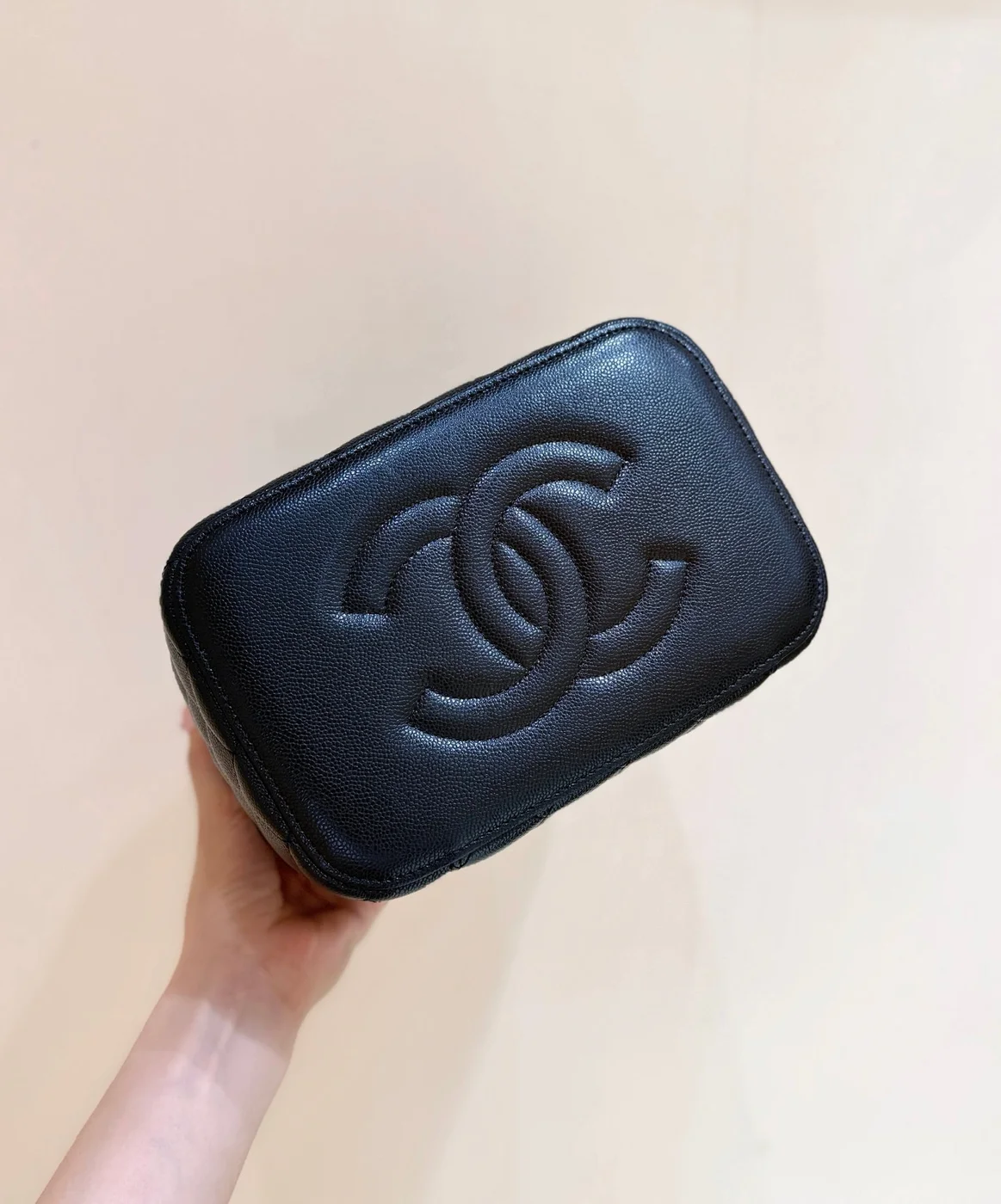 Chanel Quilted Caviar Leather Vanity Case Bag product view 6