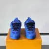 Louis Vuitton Men Blue Mesh And Leather Sneakers product view 2