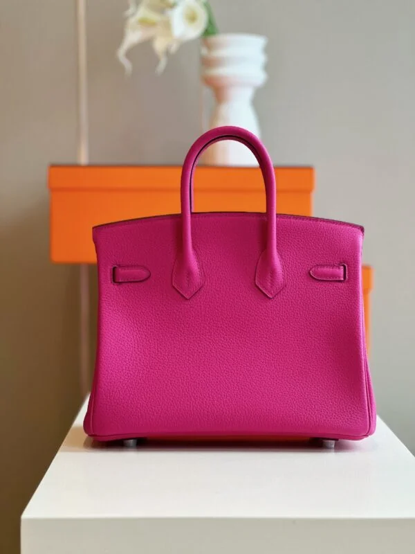 Hermès Birkin 25 Pink Togo leather Palladium Hardware Bag product view 7
