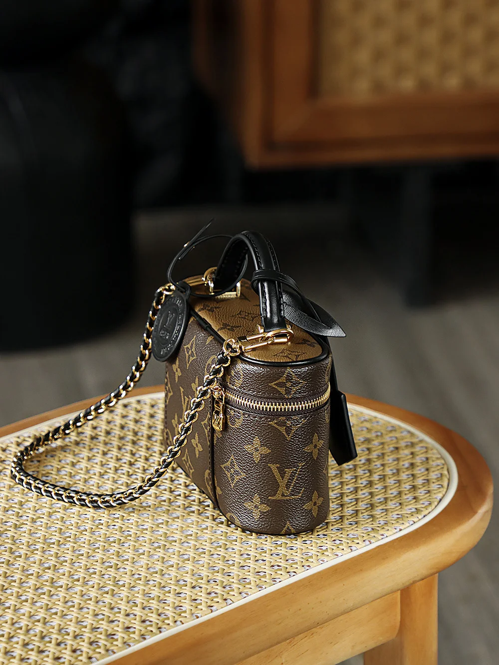 Louis Vuitton Vanity Chain Pouch in monogram coated canvas product view 3