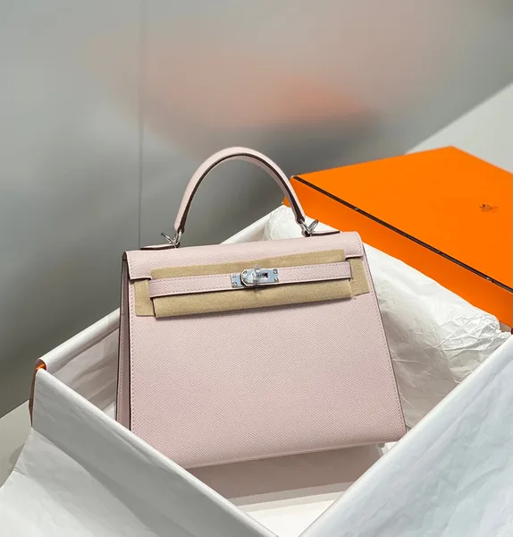 Hermès Kelly 25 cm In Epsom Mauve Epsom Silver Hardware Bag product view 1